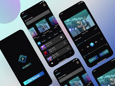 Music app app design music playlist ui ux