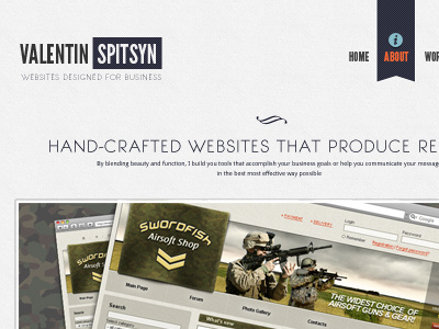 Own Website re-Design (several fullscreen shots) classy clean minimalistic portfolio website