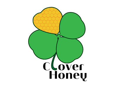 Clover Honey Logo Idea branding design graphic design graphicdesign illustration logo raster vector