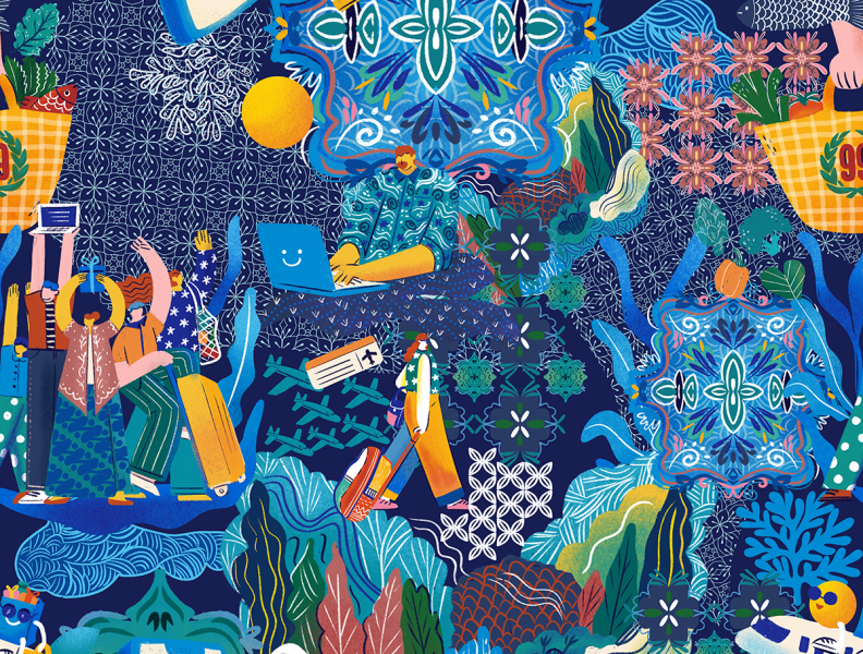 Blibli Batik Pattern By Tiara Nugroho On Dribbble