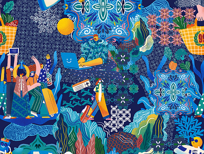 Blibli Batik Pattern design graphic design illustration pattern