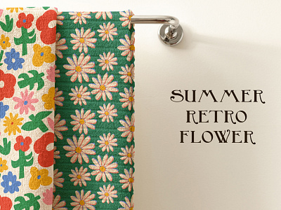 Summer Retro Flower Pattern