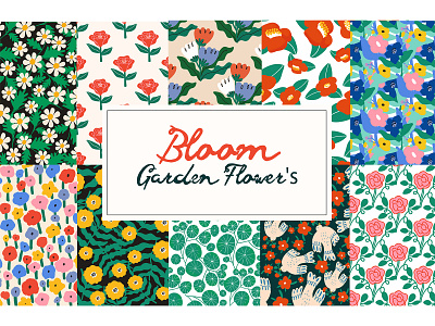 Bloom Garden Flowers design graphic design illustration pattern