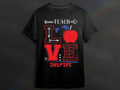Teacher T-shirt Design back to school best t shirt custom t shirt design funny t shirt hand drawn t shirt design teacher typography vector