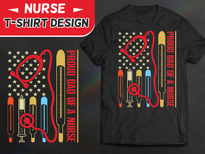 Proud Nurse T-shirt Design