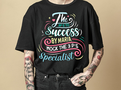 The 3p’s To Success T-shirt Design best t shirt custom t shirt design funny t shirt hand drawn illustration logo t shirt design vector