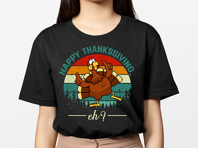 Thanksgiving Eh? T-shirt Design autumn quote best t shirt custom t shirt design funny t shirt hand drawn illustration t shirt design thanksgiving turkey vector