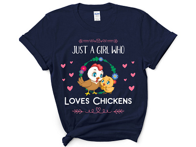 Loves Chicken T-shirt Design