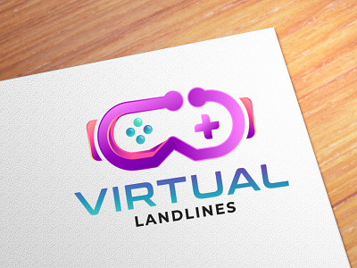 Virtual Landlines Logo Design food logo design