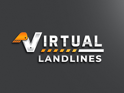 Virtual Landlines Logo Design food logo design