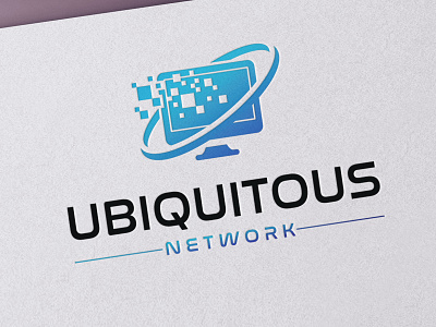 UBIQUITOUS NETWORK LOGO DESIGN food logo design