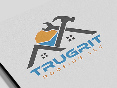 TRUGRIT ROOFING LLC LOGO food logo design