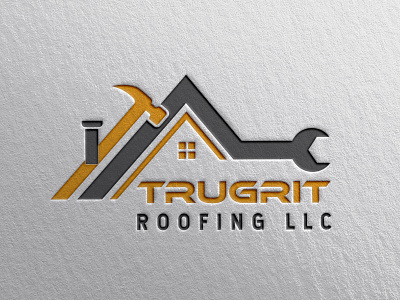 TRUGRIT ROOFING LLC LOGO food logo design