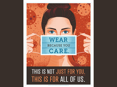 wear because you care coronavirus courtesy covid-19 healthcare illustration mask public safety