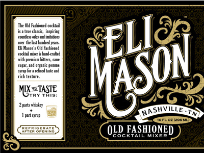 Label for Cocktail Mixer