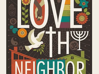 Love Thy Neighbor compassion diversity faith illustration inclusion kindness