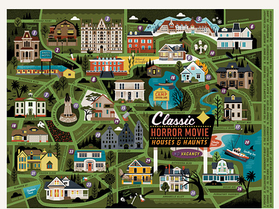 Classic Horror Movie Map