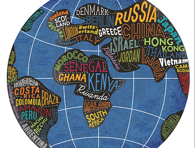 Hackley School Globe earth globe map texture typography