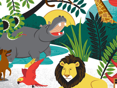 Lola in the wild animals childrens book illustration