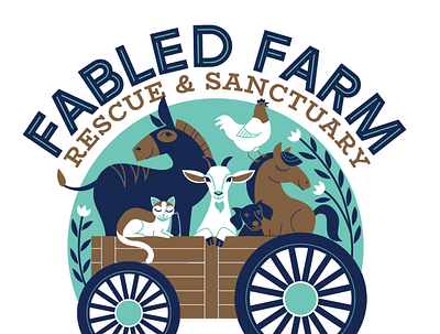 Fabled Farm Logo animals farm illustration logo non profit rescue