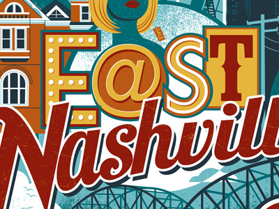 East Nashville Poster east nashville tennessee