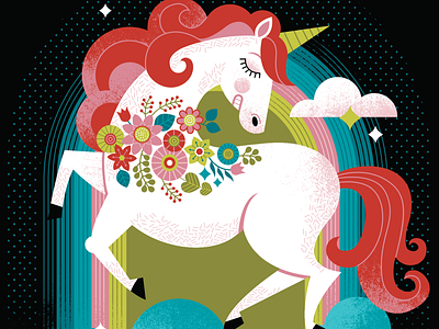 Unicorn childrens colorful creature fantasy horse humor illustration kids licensing magic magical pattern unicorn whimsical