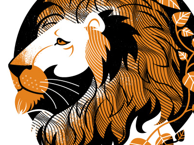 Leo the Lion lion two color zodiac