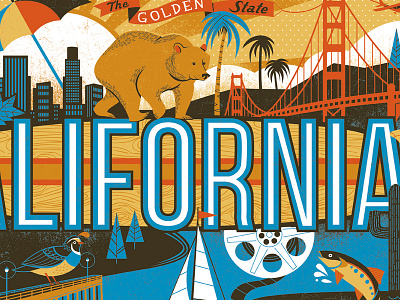 California Travel Poster