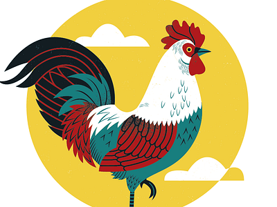 Struttin' animals illustration rooster