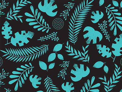 Jungle accent pattern pattern plants repeat