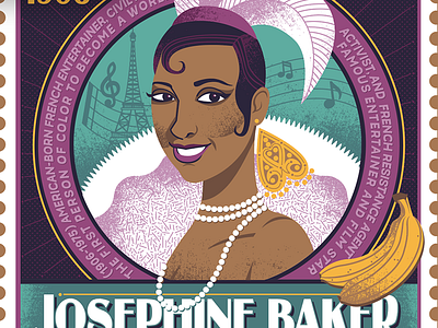 Josephine Baker illustration portrait