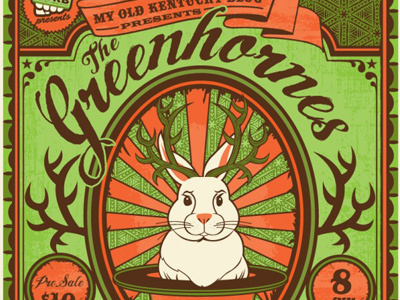 Greenhornes band promotion illustration poster design