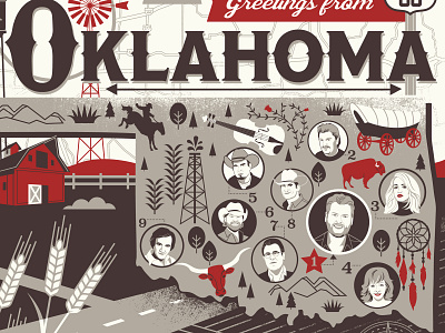 Oklahoma Ole Red Final blake shelton country music illustration mural office oklahoma portrait portrait illustration