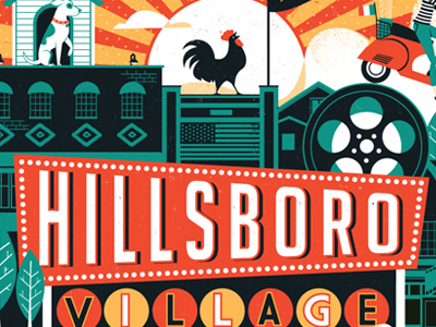 Hillsboro Village Poster - Nashville Neighborhood Series by Lucie Rice ...