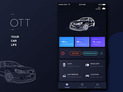 Smart Car App app black blue car cool intelligent