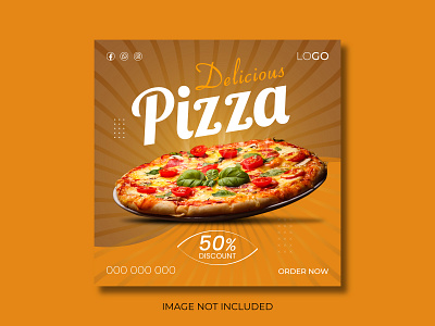 Delicious Pizza food social media post Template Design 3d animation branding brochure business card facebook cover fluid flyer design graphic design instagram logo luxury luxury mandala motion graphics pattern design post design roll up banner social media post design stationery texture (2)