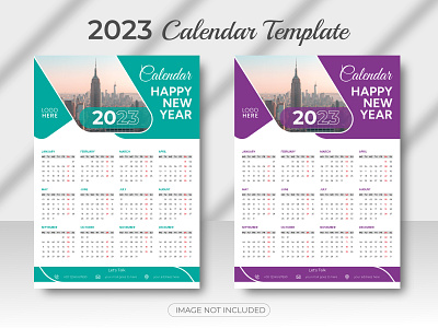 corporate wall calendar design 2023