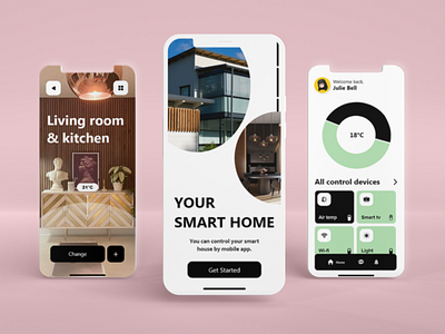 Smart Home app UI-kit app branding design graphic design illustration logo typography ui uius ux vector