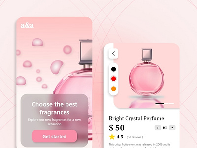 Perfume shop- UI Design app branding design graphic design illustration logo typography ui uiux ux vector