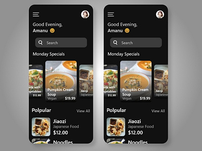 Food Delivery App UI Design