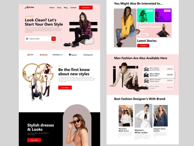 Fashion Landing Page Design by Amanpreet Kaur on Dribbble