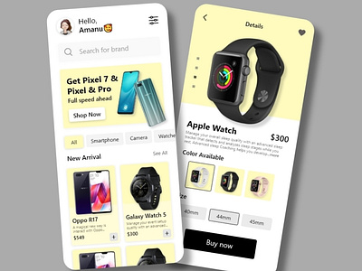 Shopping App UI Design