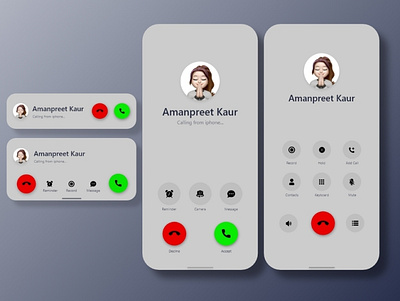 Incoming Voice Call Screen UI Design 3d animation app branding call calling design graphic design illustration image incomin logo motion graphics typography ui uiux uix ux vector video