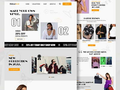 Fashion landing page design ❤️🌷 app branding design fashion fashion web graphic design illustration landing page ui uidesign uiux ux vector web webdesign website