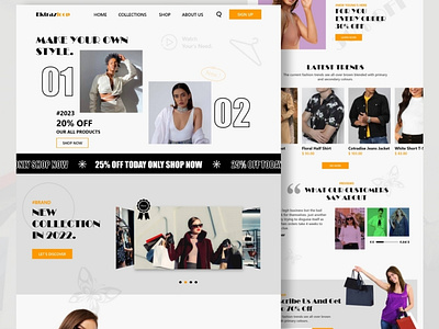 Fashion landing page design ❤️🌷