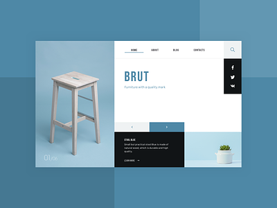 BRUT — furniture online store design ecommerce furniture store live typing shop sketch ui ux web web design