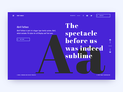 Font Family site — Main page