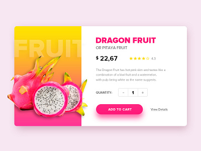 Fruit Product Card card daily ui dragon fruit food fruit ui web