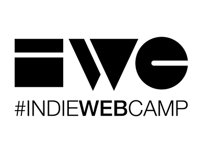 Indie Web Camp Logomark - one color black circle golden rectangle indieweb indiewebcamp rectangle triangle white