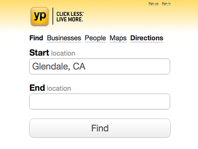 Yp Lite - Directions search white yellow yellow pages yp yp lite